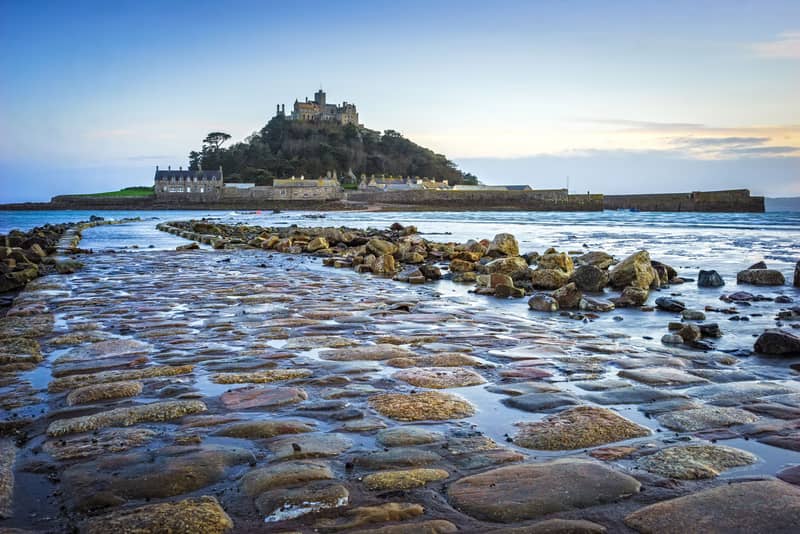 St Michael's Mount and its causeway at low tide